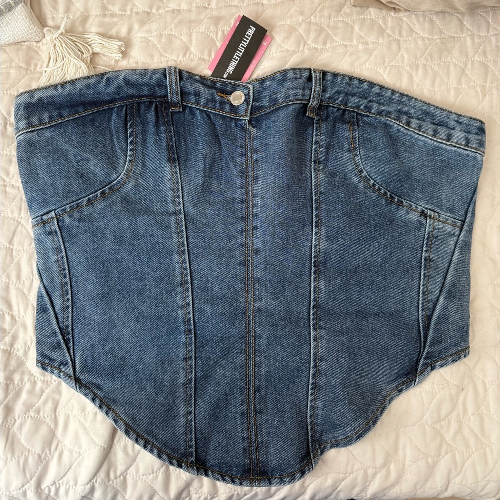 Denim Blue Women's Tube Top